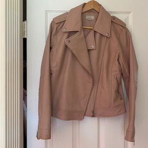 Soft Pink Leather Jacket
